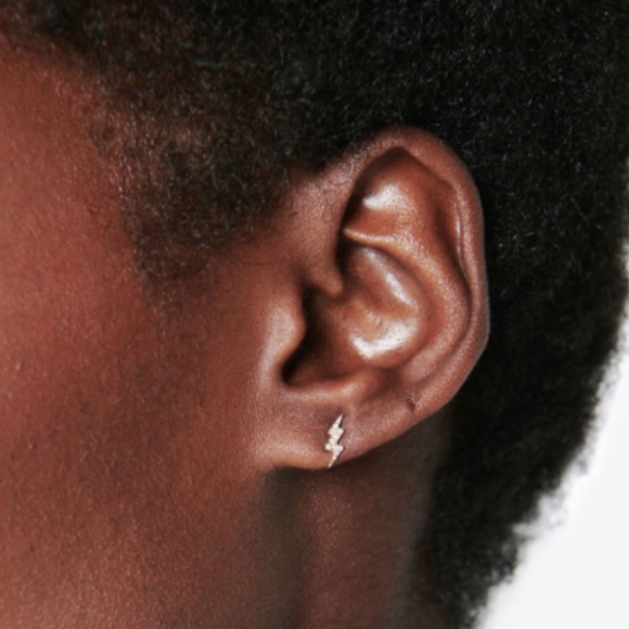 DIAMOND BOLT STUD - ANINE BING - SOLID 14K GOLD